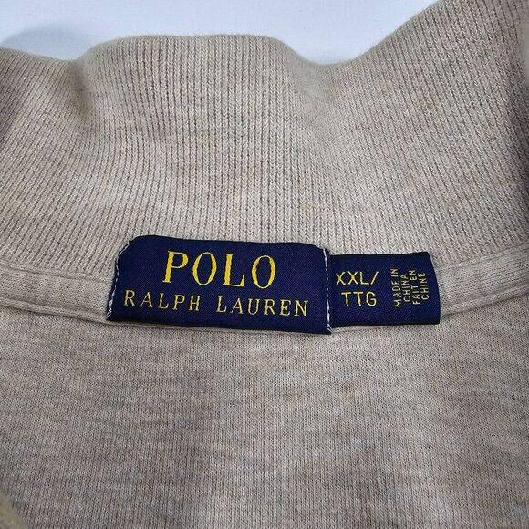 Polo Ralph Lauren Men's Beige Quarter Zip Pullover Sweater Size 2XL - Picture 4 of 12